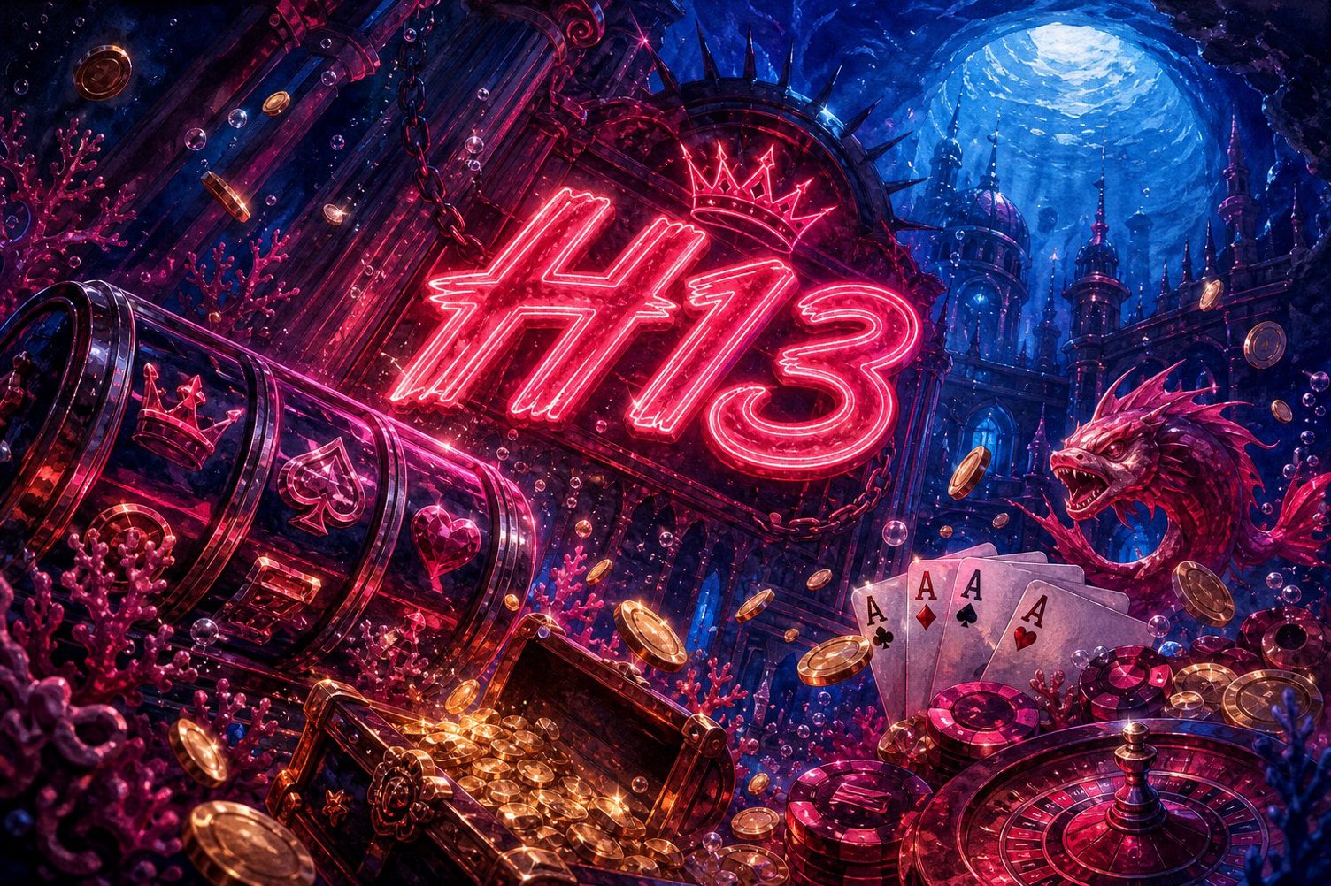 Ilustrasi hadiah pendaftaran dan koin gratis menanti pemain kasual di H13