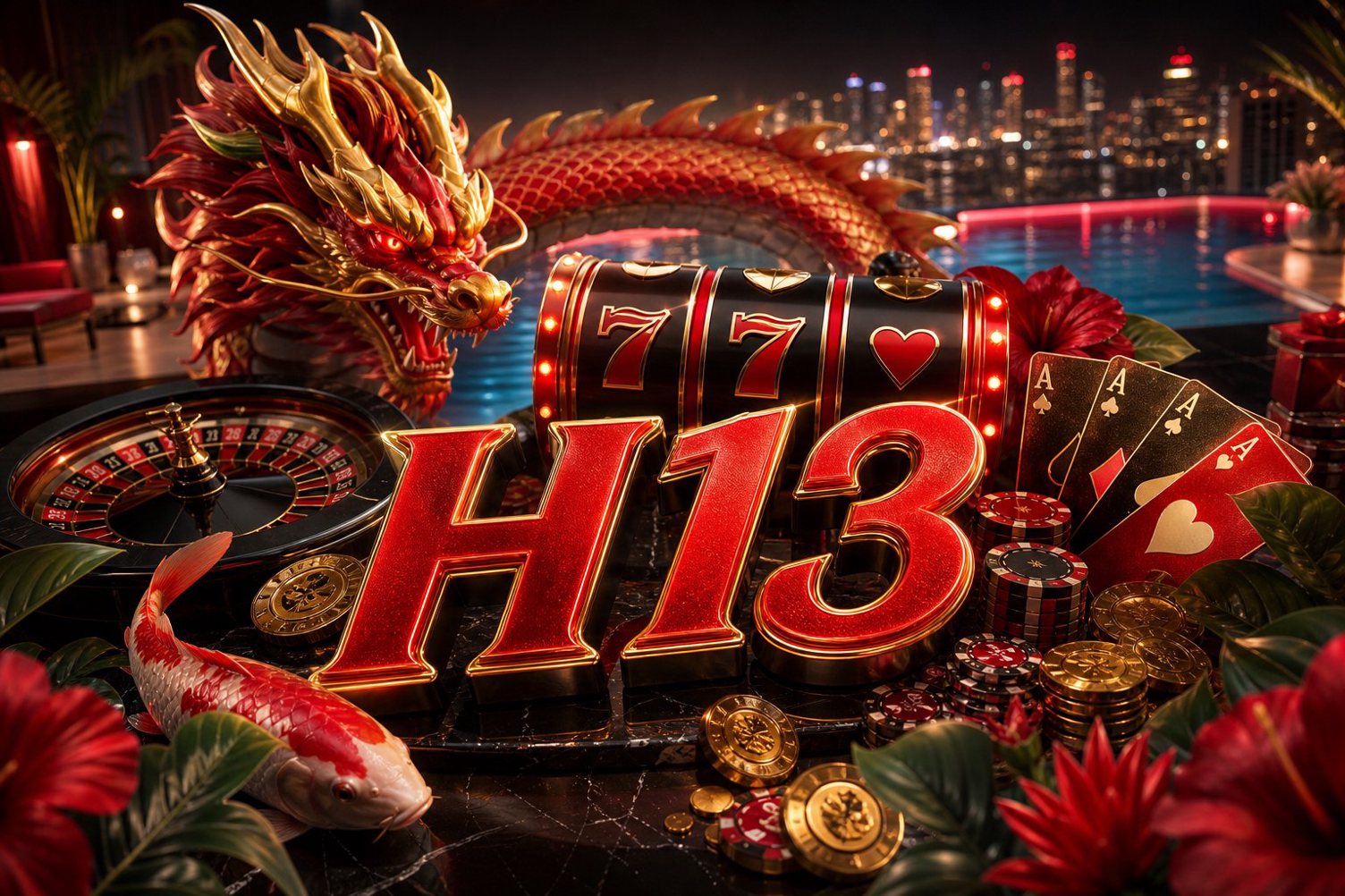 Contoh putaran Fortune Dragon dengan simbol naga dan koin emas